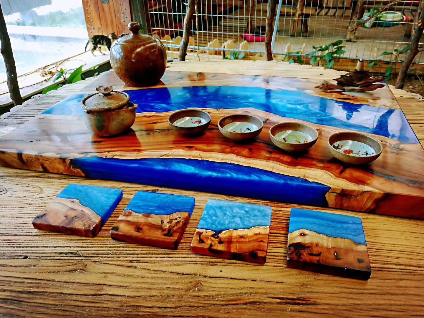 河流桌专用胶 复古桌面胶 树枝桌面胶